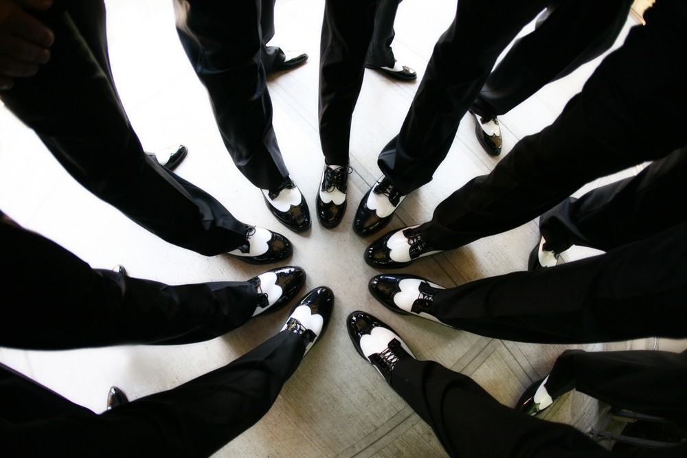 black and white wedding