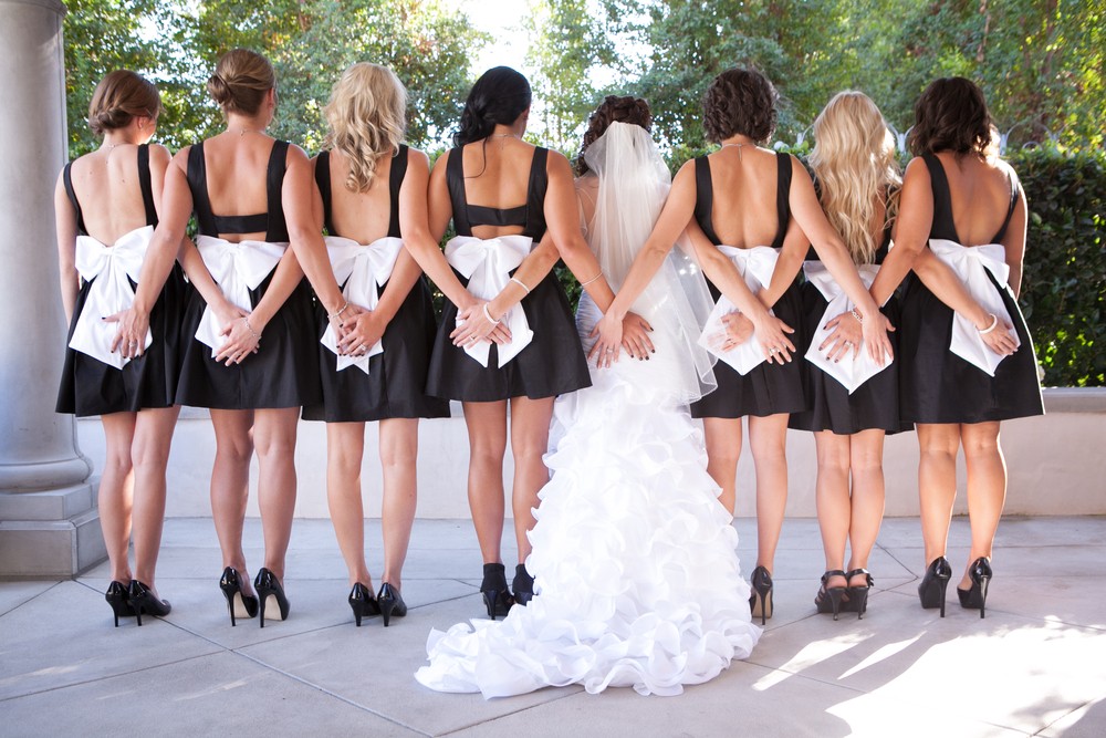 black and white wedding