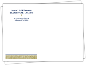 Gold Shimmer Custom Envelope