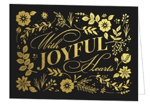 Joyful Hearts Foil Wedding Invitation