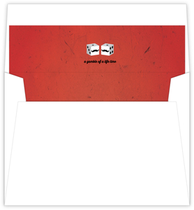 Rustic Dice Las Vegas Custom Envelope Liner