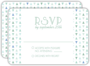 Deep Sea Beach Glass Pattern Wedding Response Card