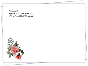 Vintage Mint Botanical Wedding Custom Envelope