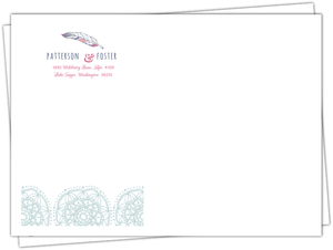 Chic Boho Feather Custom Envelope