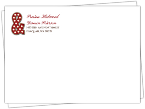 Marquee Rustic Wood Decor Custom Envelope