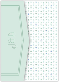 Deep Sea Beach Glass Pattern Pocketfold Wedding Invitation