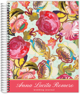 Pink Floral Garden Wedding Journal