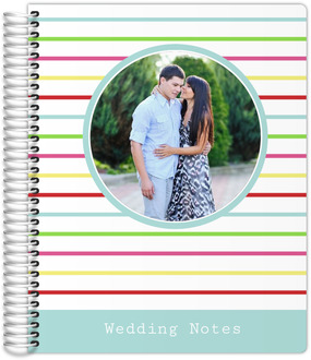 Rainbow Stripes Wedding Journal