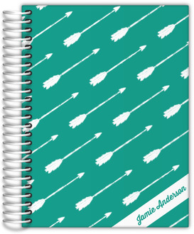 Green Arrow Pattern Wedding Journal