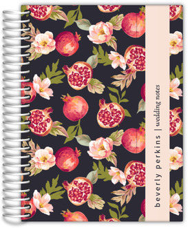 Vintage Pomegranate Blooms Wedding Journal