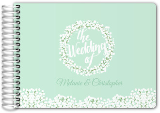 Whimsical Babys Breath Wedding Guest Book
