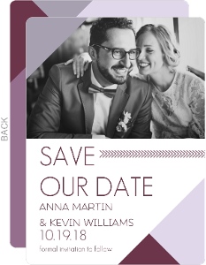 Modern Geometric Lavender Save The Date