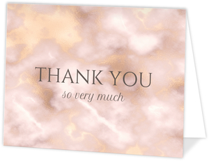 Elegant Gold And Blush Thank You Card