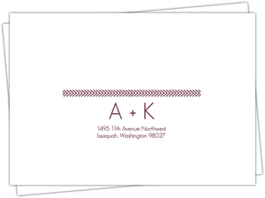 Modern Geometric Lavender Wedding Response Envelope