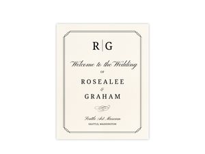 Traditional Double Frame Wedding Welcome Poster