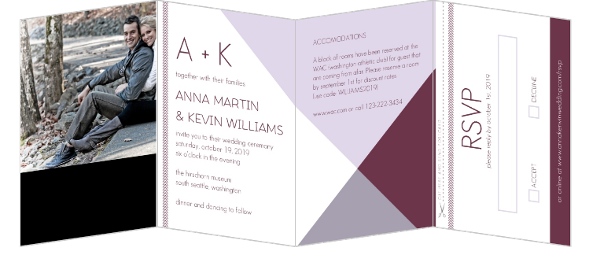 Modern Blue Circle Wedding Program