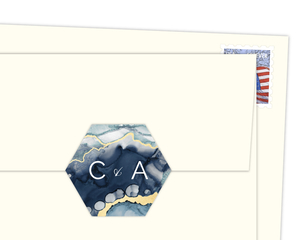 Modern Navy Ink Envelope Seal