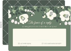 Greenery Floral Wedding Response Card