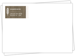 Wood Grain Rustic Return Address Envelope