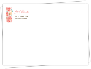 Pink Elegant Watercolor Flower Address Envelope