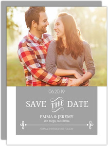 Gray Whimsical Save the Date