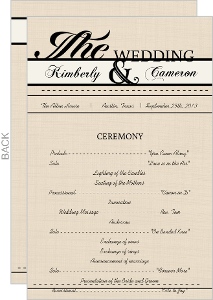 Western Love Wedding Program