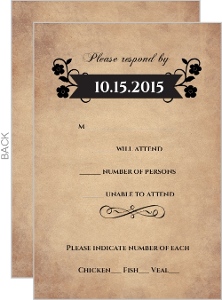 Rustic Skulls Day of the Dead Halloween Response Card