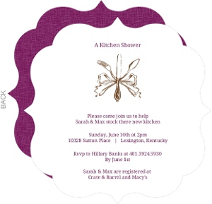 Elegant Silverware Couples Shower Invitation