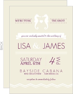 Seahorse Paradise Wedding Invitation