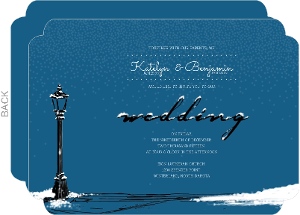 Whimsical Winter Snow Wedding Invitation