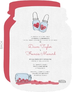 Rustic Love Jar Wedding Invitation