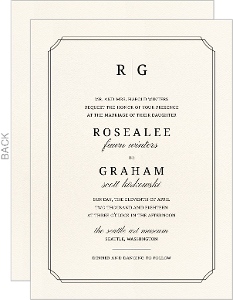 Traditional Double Frame Wedding Invitation