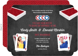 Poker Table Las Vegas Wedding Invitation