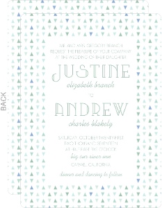 Deep Sea Beach Glass Pattern Wedding Invitation