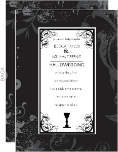 Adult Sophisticated Halloween Wedding Invitation