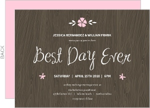 Best Day Ever Brown Wedding Invite