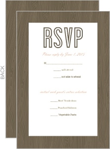 Wood Grain Rustic Response Card