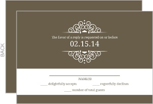 Olive Intricate Frame Response Card