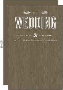 Wood Grain Rustic Wedding Program