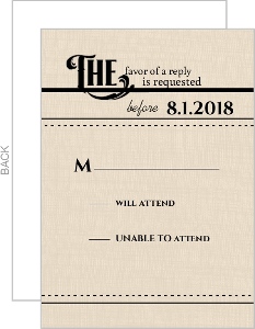 Western Love Wedding Response Card