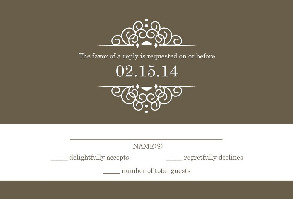 wedding RSVP wording