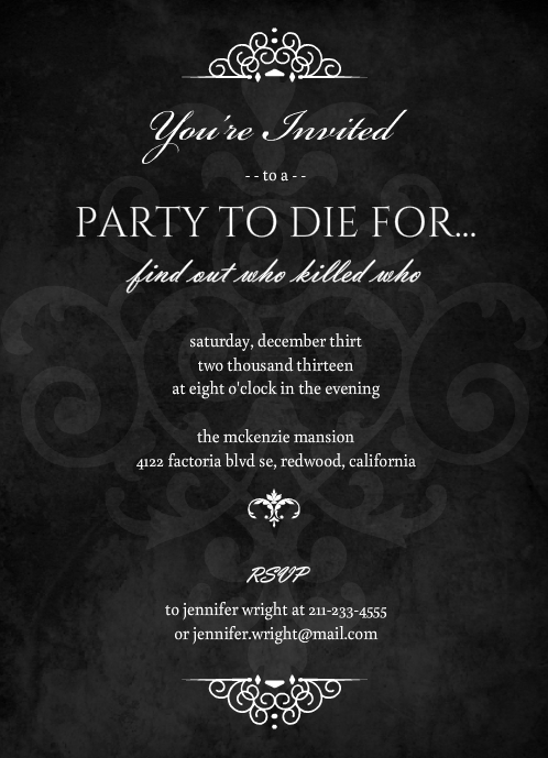 Murder Mystery Bridal Shower Ideas